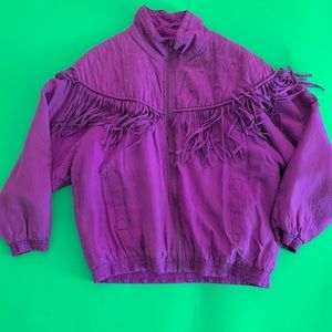 Vintage Purple Fringe Robert Stock Jacket